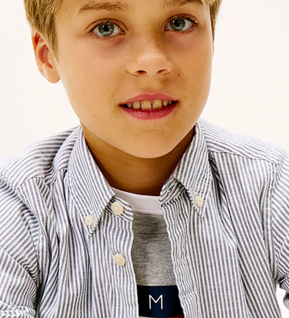 Tommy Hilfiger Skjorte - Dark Night Navy Stripe