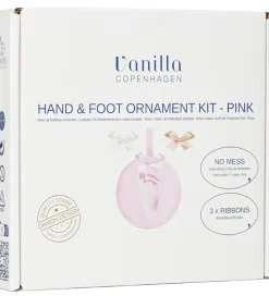 Vanilla Copenhagen Hånd- og Fodaftryk sæt m. Bånd - Rosa