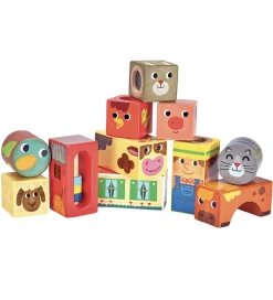 Vilac Klodser m. Lyd - Træ - 11 Dele - Bondegårdsdyr