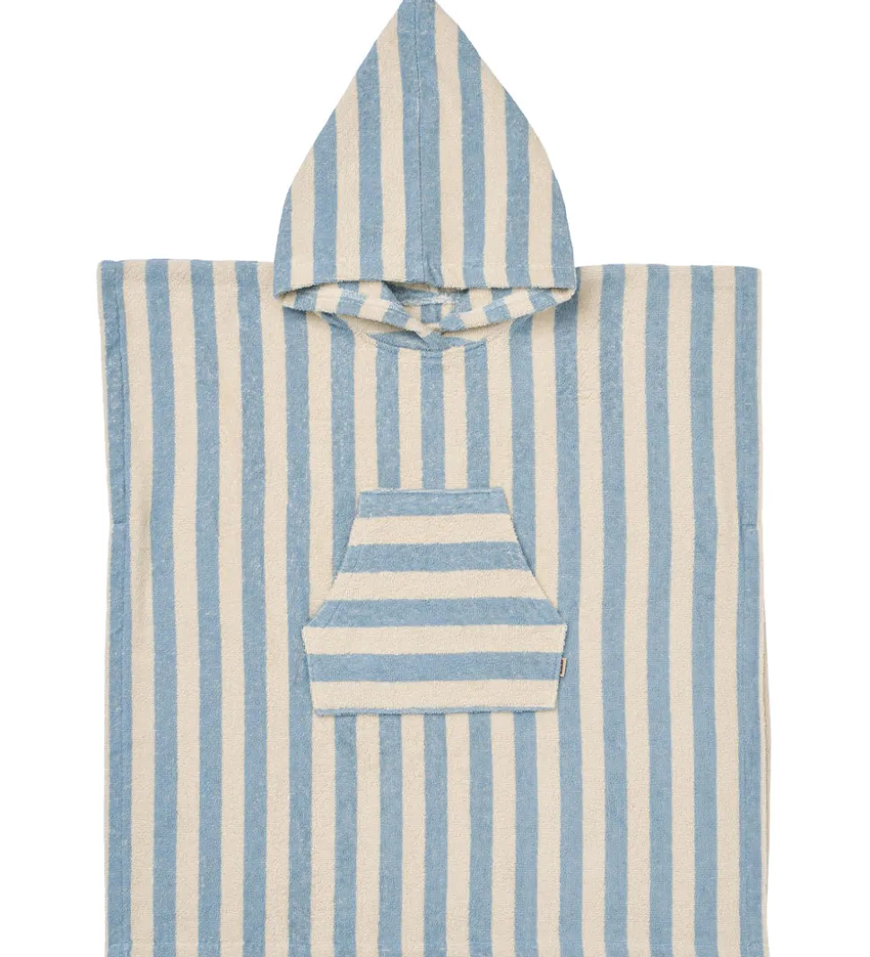 Wheat Badeponcho - Lille - Frotté - Blue Swim Stripe