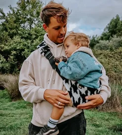 Wildride Bæresele - Teddy Houndstooth - Hvid/Black Pied de poule