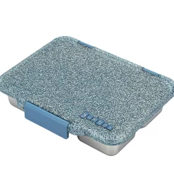 Yumbox Madkasse m. 4 Rum - Bento Steel - Paris Blue Glitter